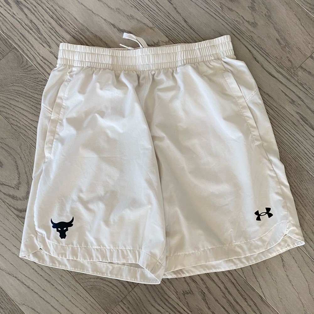 Under Armour Project Rock Shorts Lg White
